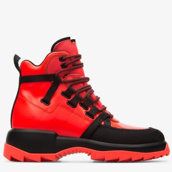 Camper Lab Helix Pink and Black Boots K400351-002 - Picture 4 of 6